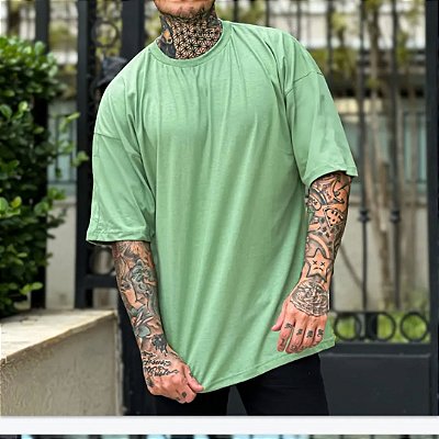 camiseta oversized malha 100% algodão