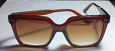 Óculos Solar Feminino Degradê Marrom Fashion