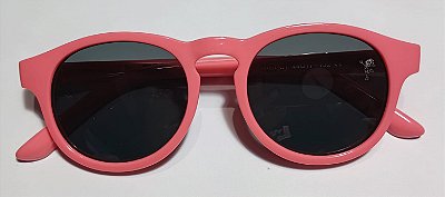 Óculos Solar Infantil Polarizado Rosa Lentes Cinza