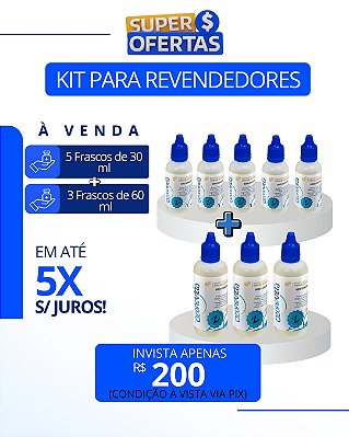 Kit Revendedor "2" | 5 Frascos de 30 ml + 3 de 60 ml