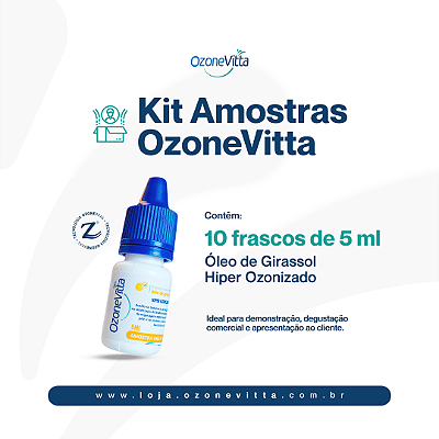 Kit 10 Amostras Óleo de Girassol Hiper Ozonizado 5ml