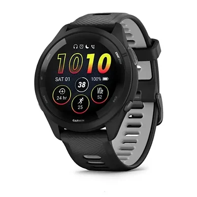 Relógio Garmin Forerunner 265 Music Preto EU/PAC com Monitor Cardíaco de Pulso e GPS