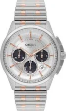 RELÓGIO ORIENT NEO VINTAGE CRONÓGRAFO MTSSC046 PRATA