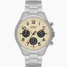 RELÓGIO ORIENT SOLARTECH CRONÓGRAFO MBSSC290 PRATA