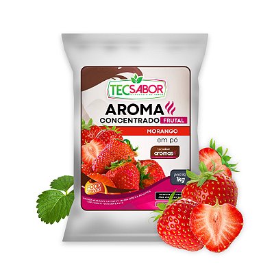 Aroma Idêntico ao Natural de Morango em Pó Frutal