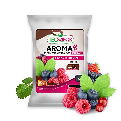 Aroma Idêntico ao Natural de Frutas Vermelhas em Pó Frutal