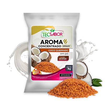 Aroma Idêntico ao Natural de Coco Queimado em Pó Creamy