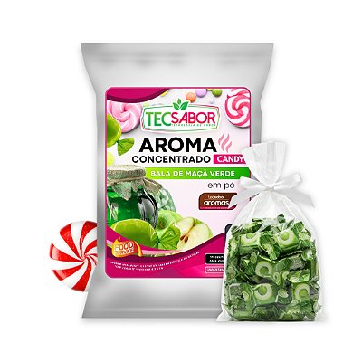 Aroma Idêntico ao Natural de Bala de Maçã Verde em Pó Candy