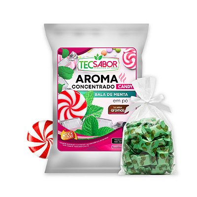 Aroma Idêntico ao Natural de Bala de Menta em Pó Candy