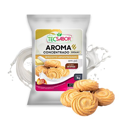 Aroma de Biscoito Amanteigado Idêntico ao Natural Pó e Líquido Creamy