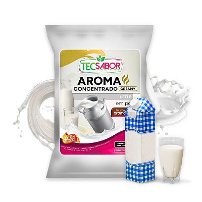 Aroma de Leite Idêntico ao Natural Pó e Líquido Creamy