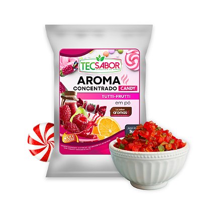 Aroma de Tutti Frutti Idêntico ao Natural Pó e Líquido Candy