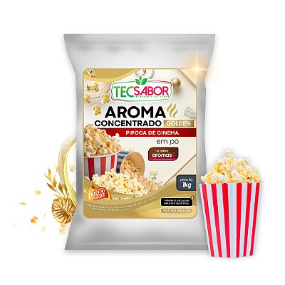 Aroma de Pipoca de Cinema Idêntico ao Natural Pó e Líquido Golden