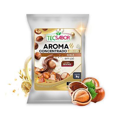Aroma de Avelã Idêntico ao Natural Pó e Líquido Golden