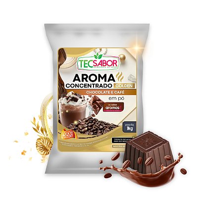 Aroma de Chocolate e Café Idêntico ao Natural Pó e Líquido Golden