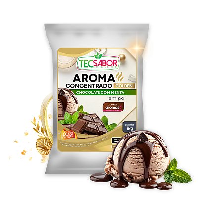 Aroma de Chocolate com Menta Idêntico ao Natural Pó e Líquido Golden