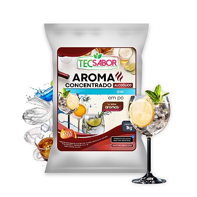 Aroma de Gin Idêntico ao Natural Pó e Líquido Alcoólico
