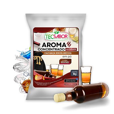 Aroma de Cachaça Envelhecida Idêntico ao Natural Pó e Líquido Alcoólico