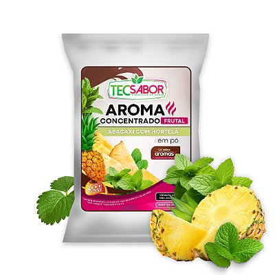 Aroma de Abacaxi com Hortelã Idêntico ao Natural Pó e Líquido Frutal