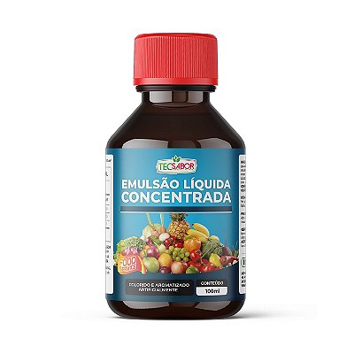 Emulsão Líquida Concentrada 100ml Diversos Sabores Cor e Sabor