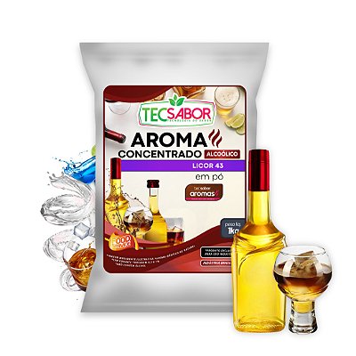 Aroma de Licor 43 Idêntico ao Natural Pó e Líquido Alcoólico
