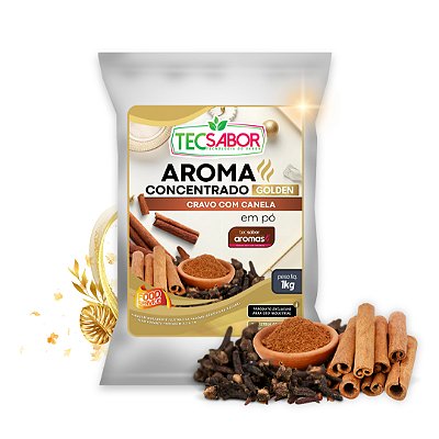 Aroma de Cravo com Canela Idêntico ao Natural Pó e Líquido Golden