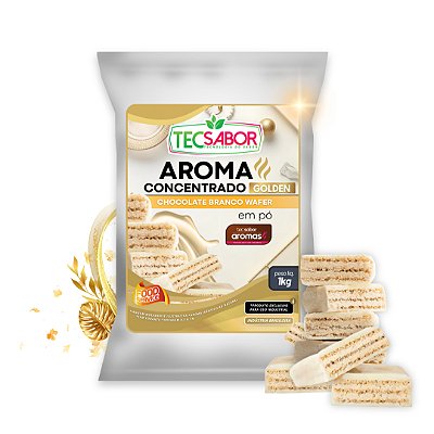 Aroma de Chocolate Branco e Wafer Idêntico ao Natural Pó e Líquido Golden