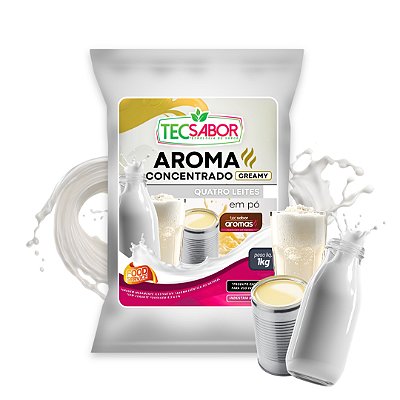 Aroma de Quatro Leites Idêntico ao Natural Pó e Líquido Creamy