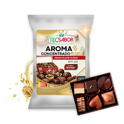Aroma de Chocolate Suiço Idêntico ao Natural Pó e Líquido Golden