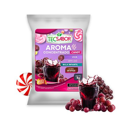Aroma de Bala da Infância Uva Idêntico ao Natural Pó e Líquido Candy