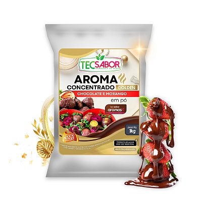 Aroma de Chocolate e Morango Idêntico ao Natural Pó e Líquido Golden