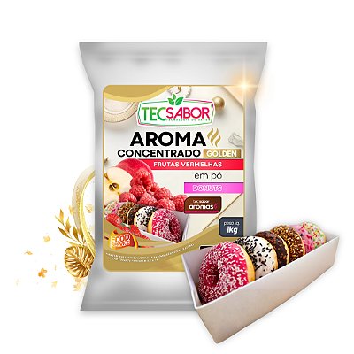 Aroma de Donut Frutas Vermelhas Idêntico ao Natural Pó e Líquido Golden