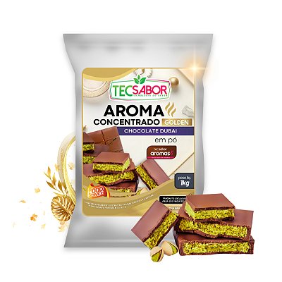 Aroma de Chocolate Dubai Idêntico ao Natural Pó e Líquido Golden