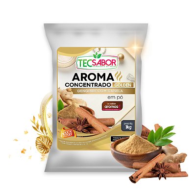 Aroma de Gengibre com Canela Idêntico ao Natural Pó e Líquido Golden