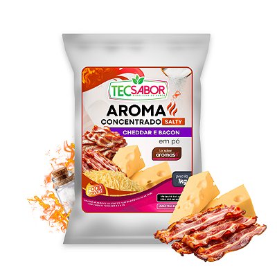 Aroma de Cheddar e Bacon Idêntico ao Natural Pó e Líquido Salty