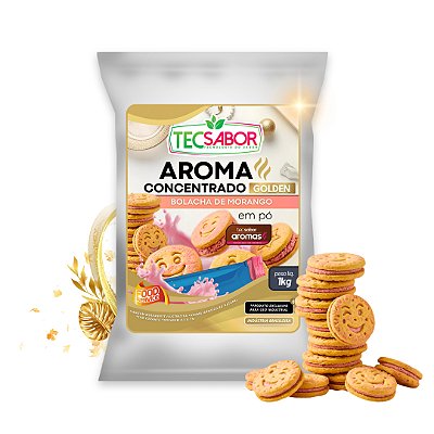 Aroma de Bolacha de Morango Idêntico ao Natural Pó e Líquido Golden