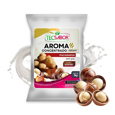 Aroma de Macadâmia Idêntico ao Natural Pó e Líquido Creamy