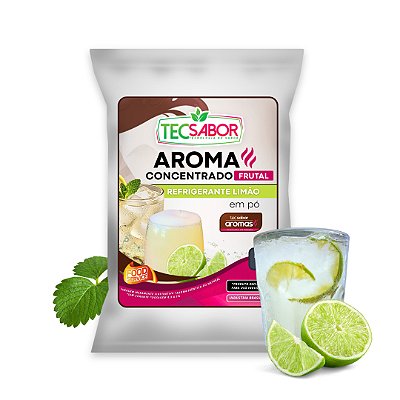 Aroma de Refrigerante Limão Idêntico ao Natural Pó e Líquido Frutal