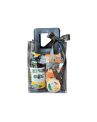 Cesta Presente com Cerveja Pilsen e Kit Aperitivo Gourmet