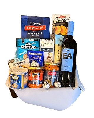 Cesta Gourmet Premium com Vinho, Massa e Seleção Completa