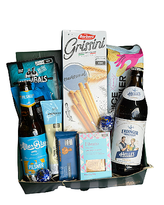 Cesta com Cervejas Especiais e Snacks | Presente Gourmet