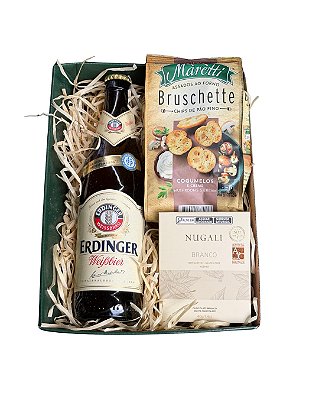 Cesta Presente com Cerveja Especial e Snacks Gourmet