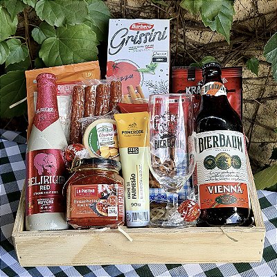 Cesta Presente com Cervejas Premium e Copo | Presente Premium