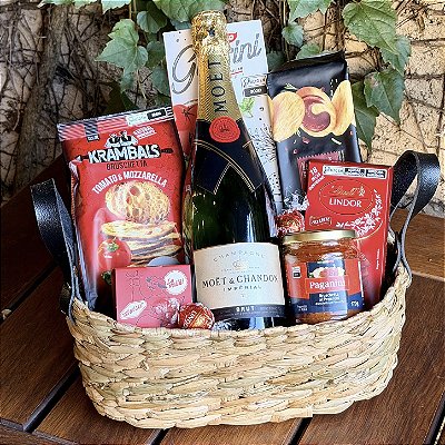 Cesta Gourmet Premium com Champagne | Presente Sofisticado