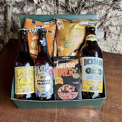 Cesta Presente Dia dos Pais com Cervejas Artesanais e Petiscos Gourmet