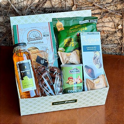 Cesta Presente Gourmet sem Álcool com Suco Integral e Delícias Especiais