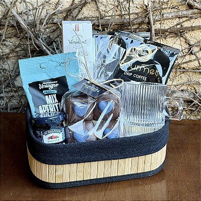 Cesta Presente Dia dos Pais com Café Especial, Caneca e Chocolates
