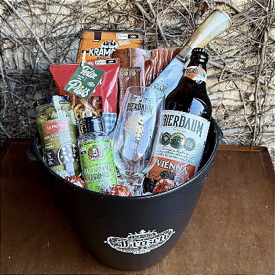 Cesta Presente Dia dos Pais com Cerveja, Faca Artesanal e Petiscos