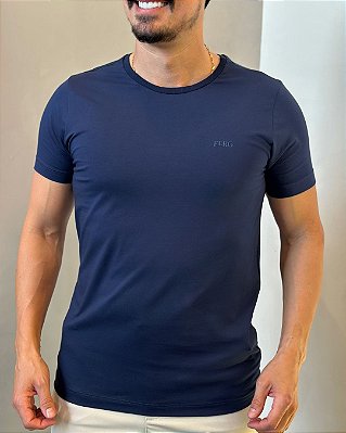 CAMISETA ALGODÃO PIMA FERG AZUL MARINHO