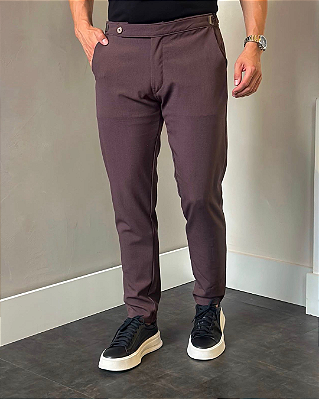 CALÇA PRÍNCIPE DE GALES CHOCOLATE